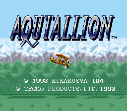 Aqutallion (Japan) Title Screen